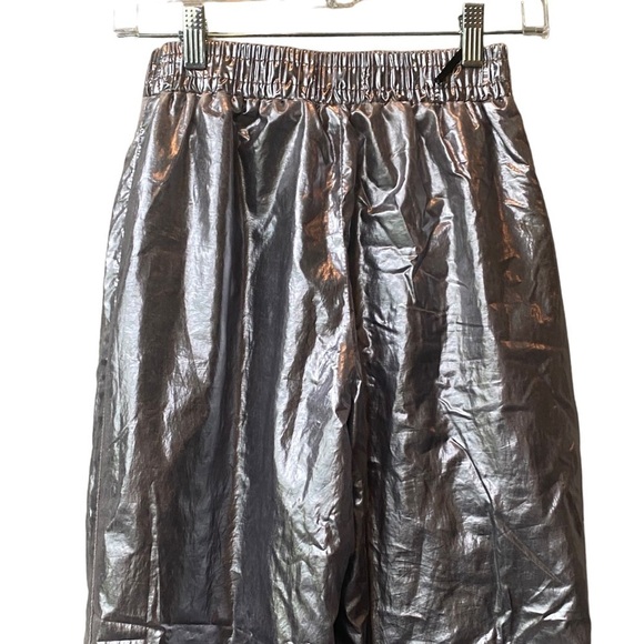 Forever 21 Silver Metallic Y2K Pants XS Joggers Futuristic Astronaut Parachute - Picture 5 of 9